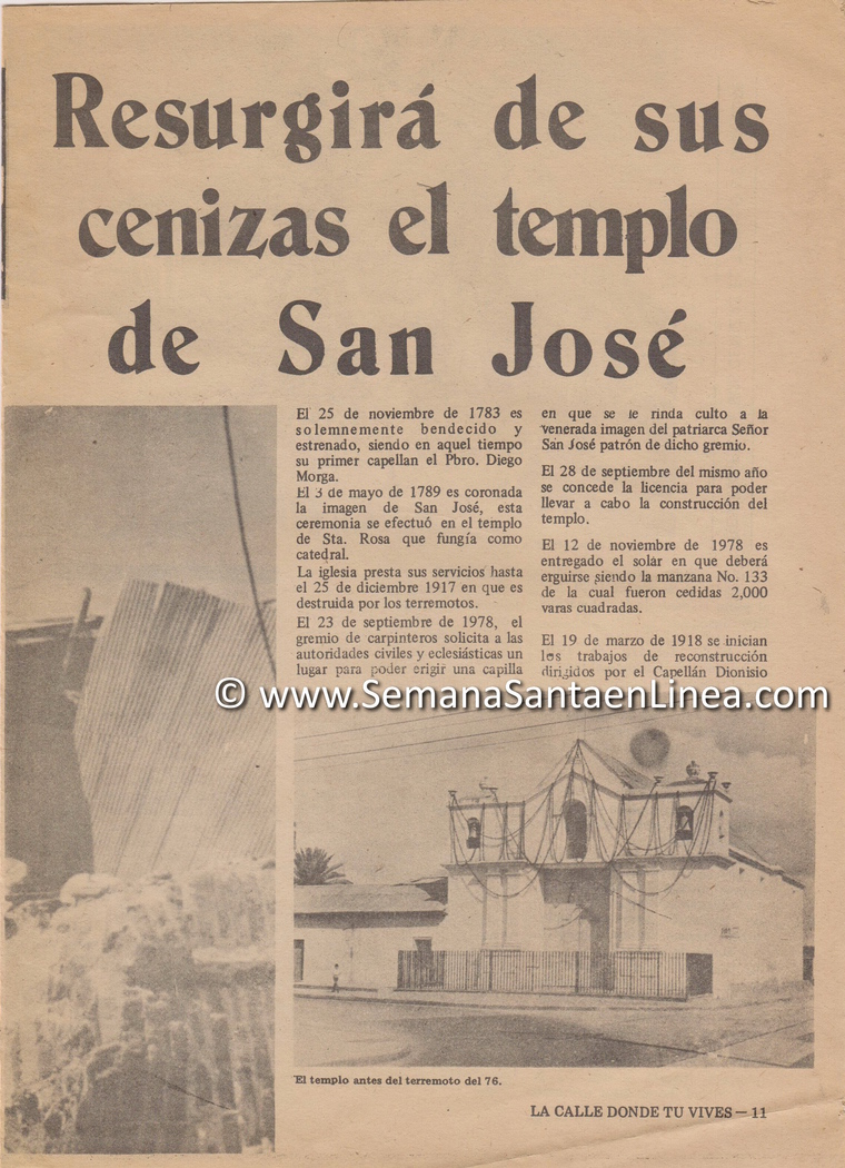 Terremoto Iglesia de San José