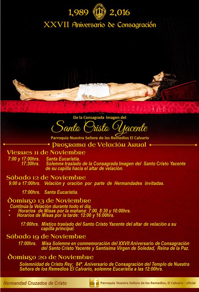 Actividades Velacion Sepultado Calvario