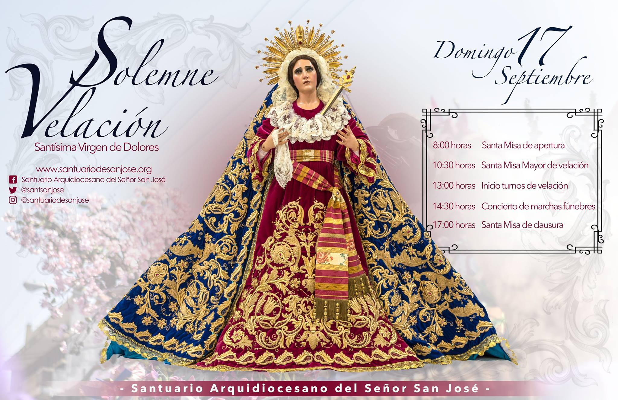 Velacion Virgen de Dolores Templo de San Jose
