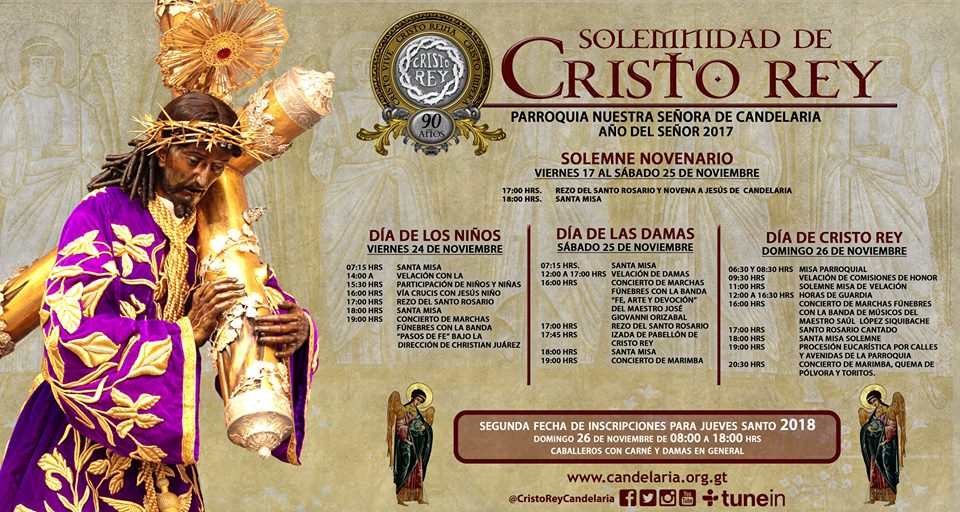 SOlemnidad Cristo Rey Candelaria 16 Nov