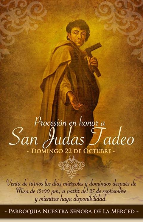 Afiche Procesion San Judas Tadeo
