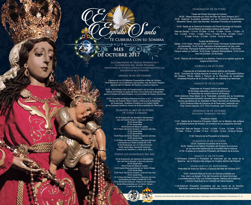 Afiche Virgen Del Rosario