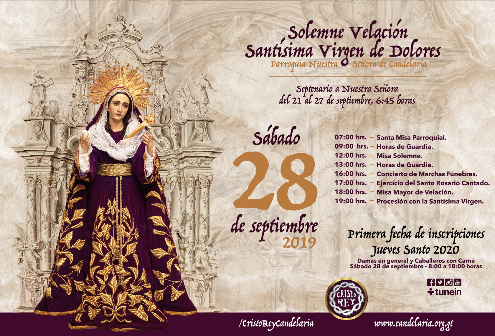 Velacion Virgen de Dolores Candelaria