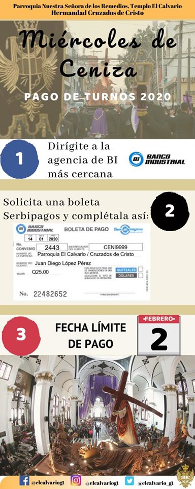 Inscripcion Miercoles de Ceniza