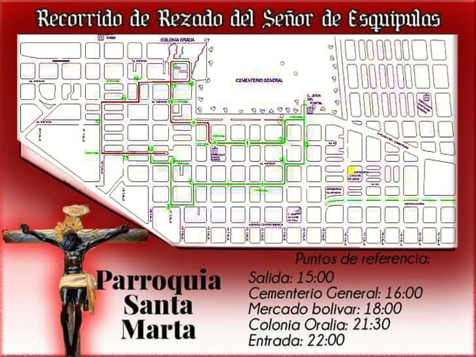 Procesion Cristo Esquipulas Santa Marta