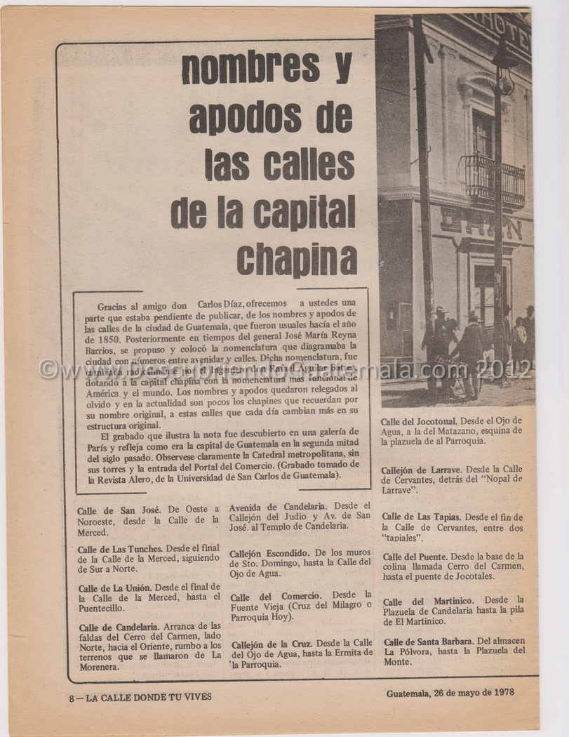Nombre de Las Calles 01