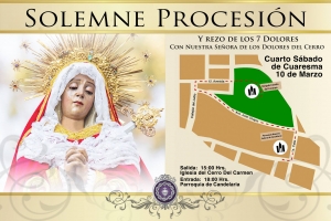 Recorrido Procesión de la Virgen de los Dolores del Cerro de Parroquia Nuestra Señora de Candelaria