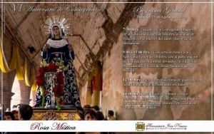 Actividades a realizarse por VI Aniversario de Consagración de la Santisima Virgen de Dolores del Templo de la Merced, Antigua Guatemala