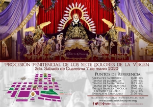 Recorrido Procesión Virgen de Dolores Templo de San José, Segundo Sabado de Cuaresma 2020