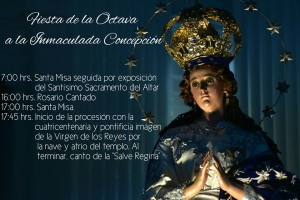 [Afiche] Actividades a realizarse por la Octava de la Inmaculada Concepción de San Francisco