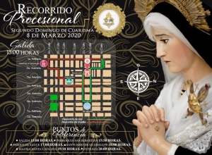 Recorrido Virgen de Soledad Templo de la Recolección, Segundo Domingo de Cuaresma 2020