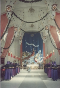 [Fotografía Antigua] Altar de Velación Jesús de los Milagros, Solemnidad de Cristo Rey Año 1986