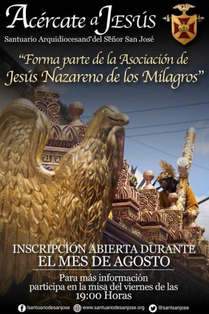 Invitación a ser parte de la Asociación de Jesús Nazareno de los MIlagros