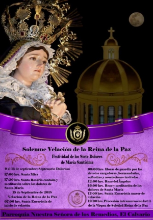[Afiche] Procesión y Velación Virgen de Soledad Templo del Calvario