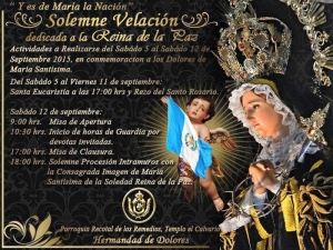 Velación Anual en la Festividad de los Siete Dolores de Virgen de Soledad del Templo del Calvario