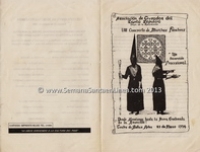 Programa del VIII concierto de Marchas F&uacute;nebres 23 de Marzo de 1990 Asociaci&oacute;n de Cruzados del Santo Sepulcro