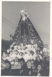 [Fotografía] Virgen de la Soledad del Templo del Calvario de año 1955