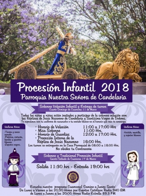 [Afiche] Procesión Infantil del Templo de Nuestra Señora de Candelaria