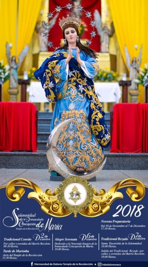 [Afiche] Rezado de la Inmaculada Concepción del Templo de la Recolección