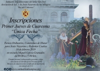 [Inscripciones] Inscripciones Primer Jueves de Cuaresma con Jes&uacute;s Nazareno de los Milagros UNICA FECHA