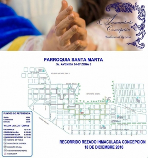 [Afiche] Rezado de la Inmaculada Concepción de la Parroquia Santa Marta zona 3